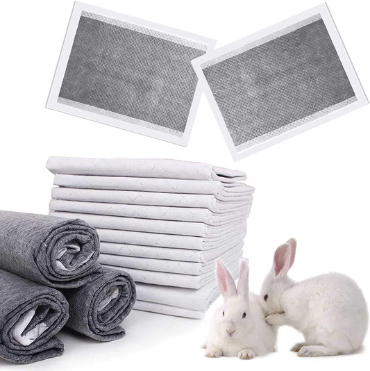 kathson 20 Pcs Guinea Pig Cage Liners Disposable 18" x 24" Rabbit Disposable Potty Training Pad Super Absorbent & Leak-Free Pet Supplies for Bunny Kitten Small Dog Guinea Pig