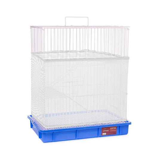 Sibba Bird Cage Seed Catcher Airy Gauze Guard Catcher Parrot Nylon Mesh Net Cover Soft Universal Birdcage Elastic Cage Net Stretchy Skirt Accessories Net Covers Pet Supplies (White)